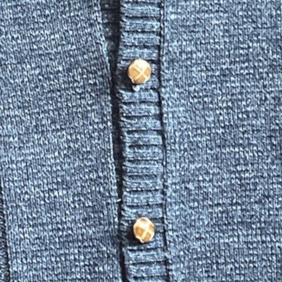 Vintage Ingrams Men's Shop Blue Cable Knit Button-Front Grampa Sweater Vest XL - Picture 5 of 7